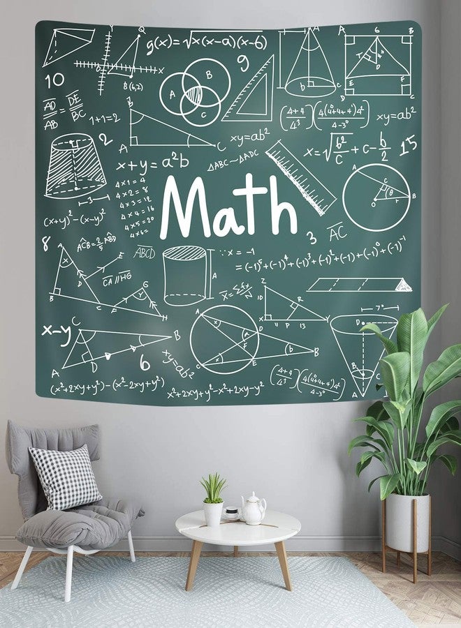 GOAOK Math Classroom Tapestry, Mathematics Equations Tapestry Wall Hanging, Science Formulas on Chalkboard Math Classroom Teacher Students Child Apartment Dorm Bedroom Decor Tapestries 60"x40"Inches - Image 3